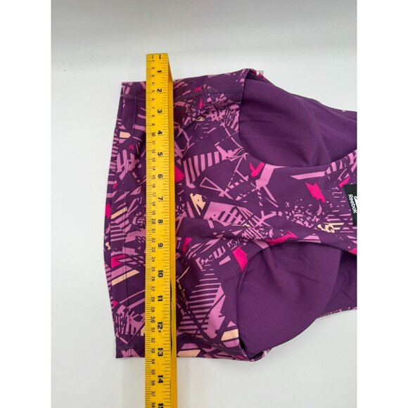 Reebok Women’s Printed Medium Support Cropped Tank Bra Size M Purple Pink - Picture 6 of 6